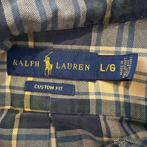 Ralph Lauren Embroidered Logo Plaid Button Down Shirt - Picture 6 of 7